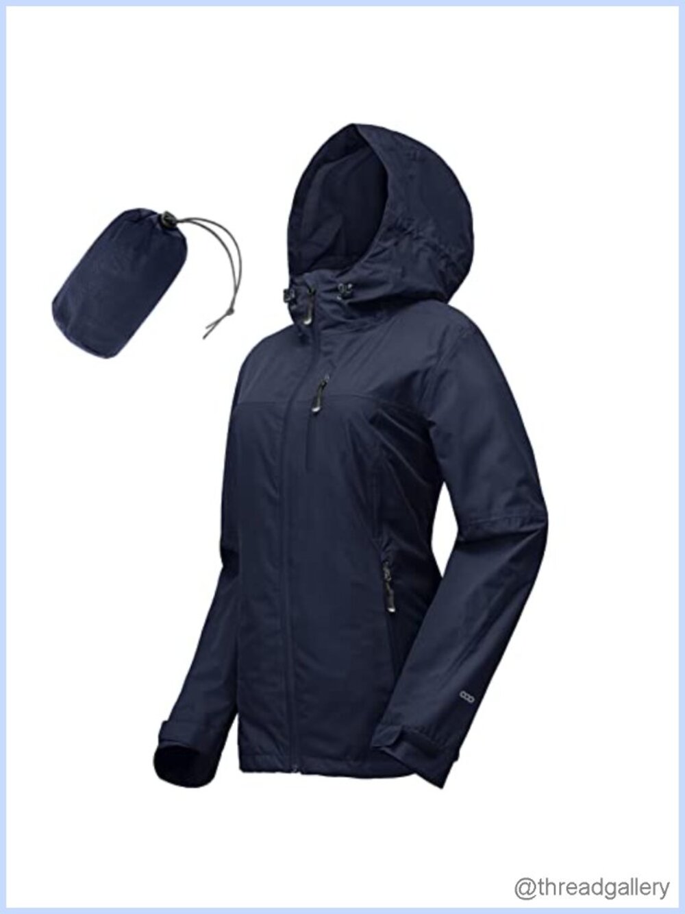 Packable Waterproof Rain Jacket with Hood Women's Raincoat